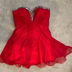 Red Homecoming Dress Size 14